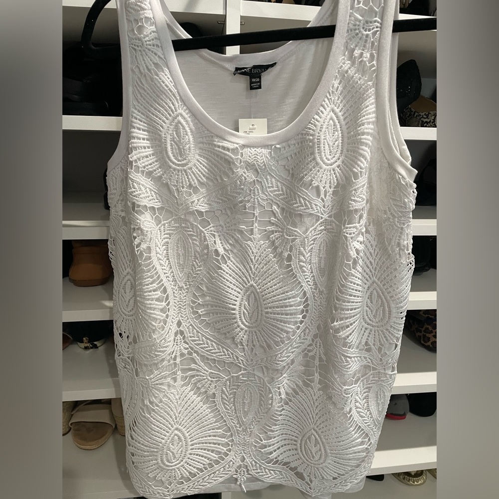 NWT Lane Bryant Crochet Tank Size 18/20